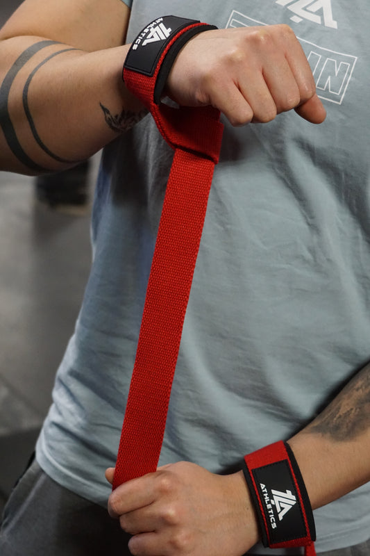 Red Padded Lifting Straps